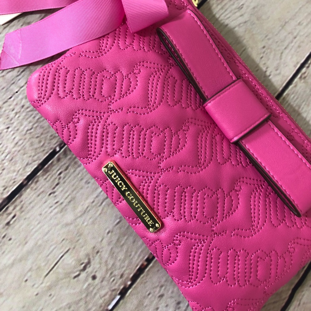 🎀 NWT Juicy Couture Sweet Dreams Bow Wristlet - Picture 2 of 8
